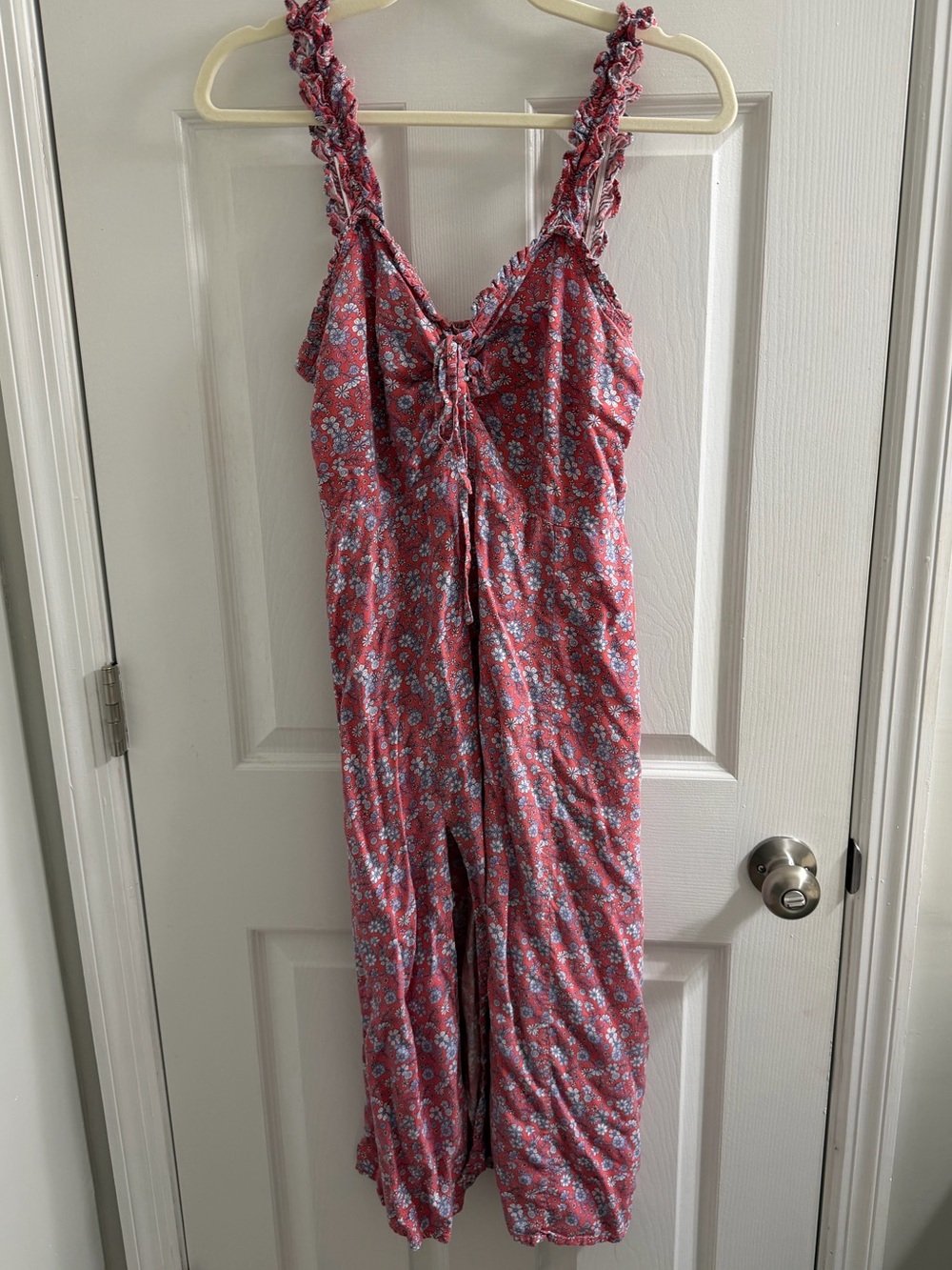 Boutique Floral Pink Summer Flower Sundress Dress Spaghetti Strap Sleeveless XL